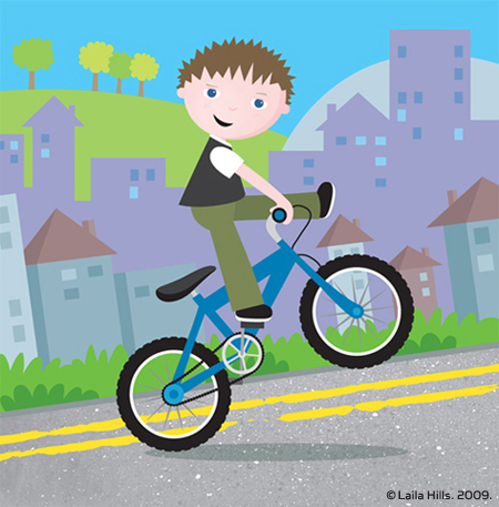 Boy on His Bike